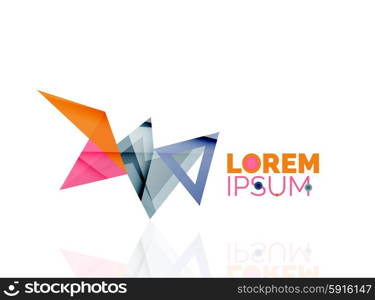 Logo, abstract geometric business icon. Vector illustration