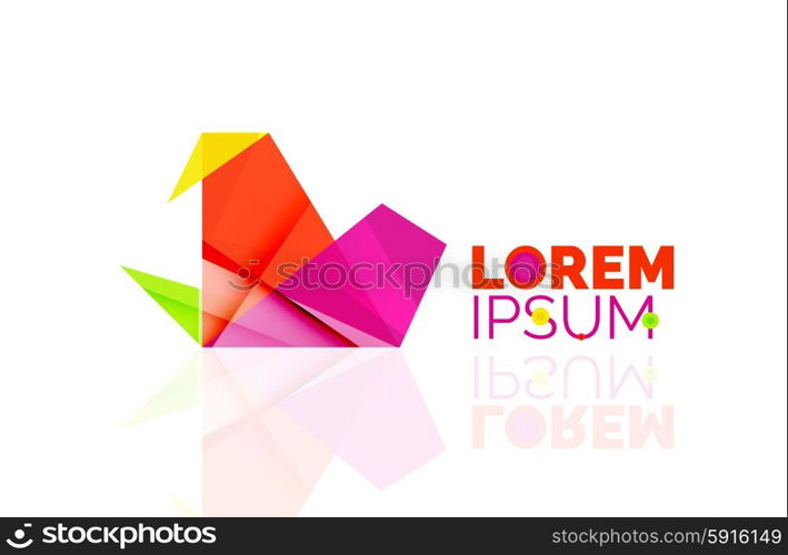 Logo, abstract geometric business icon. Vector illustration