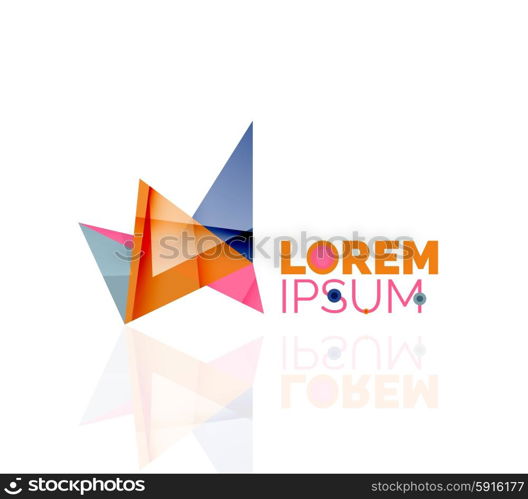 Logo, abstract geometric business icon. Vector illustration