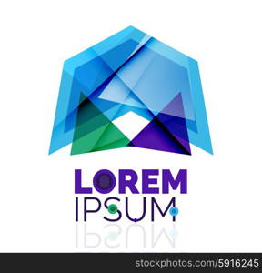 Logo, abstract geometric business icon. Vector illustration