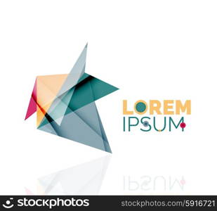 Logo, abstract geometric business icon. Vector illustration