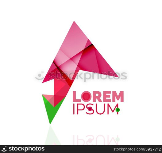 Logo, abstract geometric business icon. Vector illustration