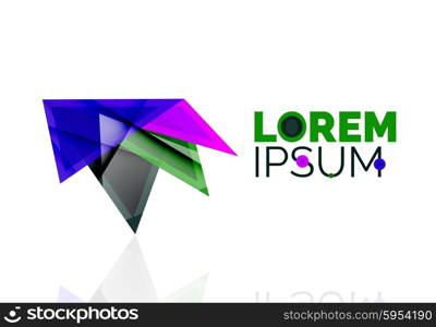 Logo, abstract geometric business icon. Vector illustration