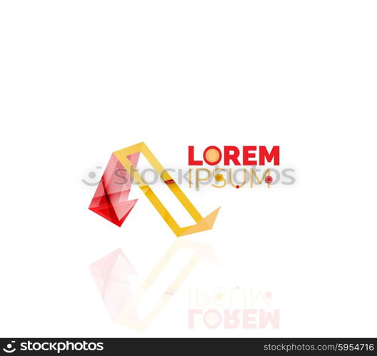 Logo, abstract geometric business icon. Vector illustration