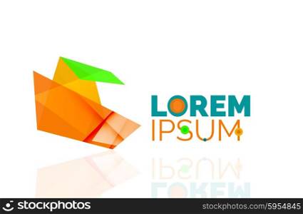 Logo, abstract geometric business icon. Vector illustration