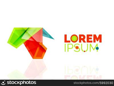 Logo, abstract geometric business icon. Vector illustration