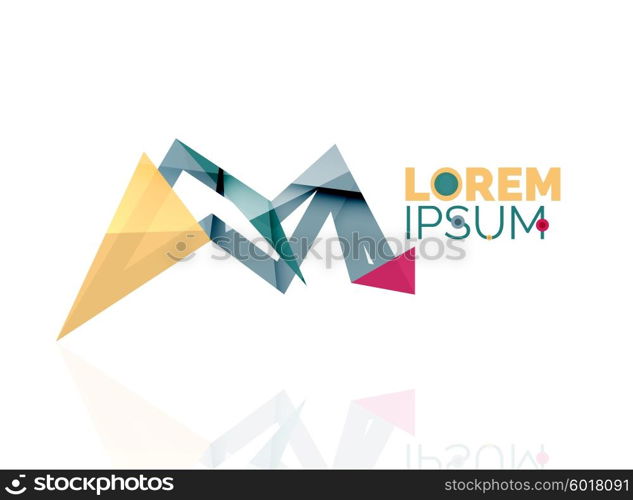 Logo, abstract geometric business icon. Vector illustration