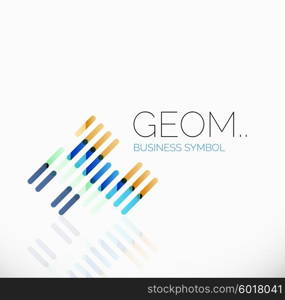 Logo, abstract linear geometric business icon