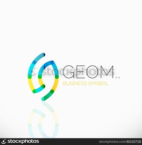 Logo, abstract linear geometric business icon