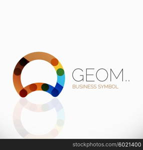 Logo, abstract linear geometric business icon