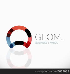 Logo, abstract linear geometric business icon