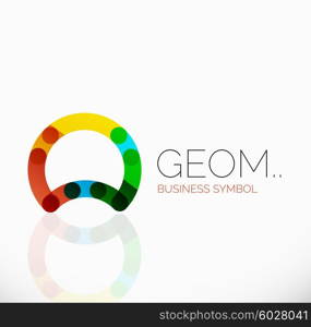 Logo, abstract linear geometric business icon