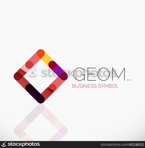 Logo, abstract linear geometric business icon