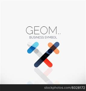 Logo, abstract linear geometric business icon