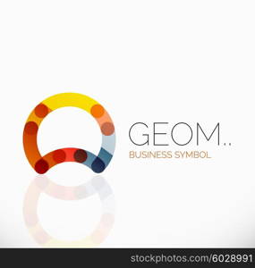 Logo, abstract linear geometric business icon