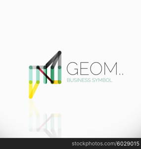 Logo, abstract linear geometric business icon