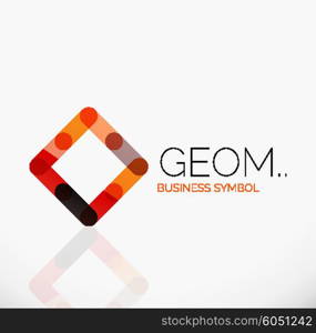 Logo, abstract linear geometric business icon