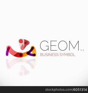 Logo, abstract linear geometric business icon