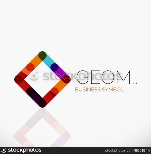 Logo, abstract linear geometric business icon