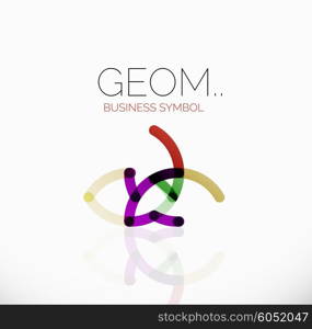 Logo, abstract linear geometric business icon