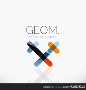 Logo, abstract linear geometric business icon