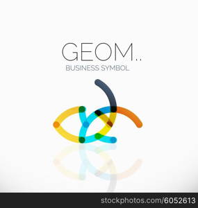 Logo, abstract linear geometric business icon