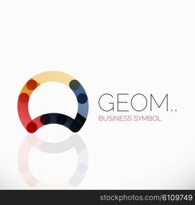 Logo, abstract linear geometric business icon