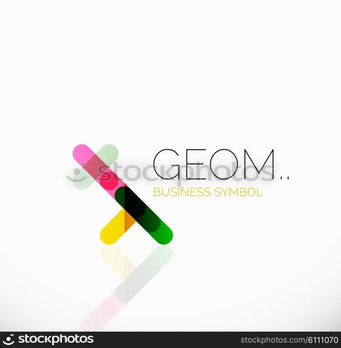 Logo, abstract linear geometric business icon