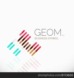 Logo, abstract linear geometric business icon