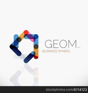 Logo, abstract linear geometric business icon