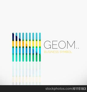 Logo, abstract linear geometric business icon