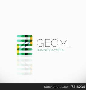 Logo, abstract linear geometric business icon