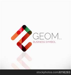 Logo, abstract linear geometric business icon