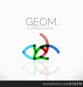 Logo, abstract linear geometric business icon