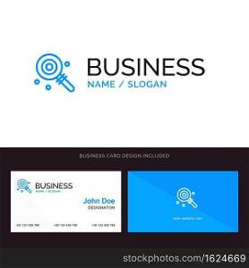 Logo and Business Card Template for Candy, Lollypop, Lolly, Sweet vector illustration