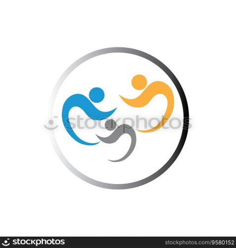 logo and symbol of team work  design template
