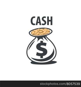 logo bag of money. A bag of money vector icon. Business and finance. Dollar sign