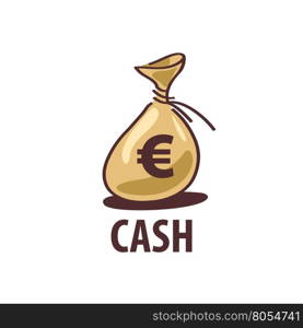 logo bag of money. A bag of money vector icon. Business and finance. Euro sign