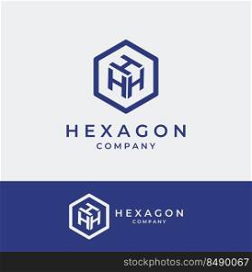 Logo box hexagon or cube and technology hexagon logo creative simple logo.By using modern illustration editing.