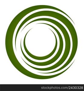 Logo circle rings the moon, vector Muslim logo Halal food