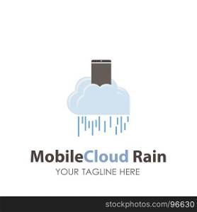 Logo cloud icon mobile design business technology data internet vector sign symbol
