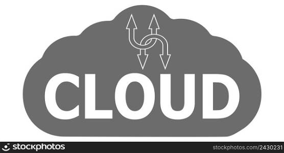 logo cloud storage data information. vector logo cloud data