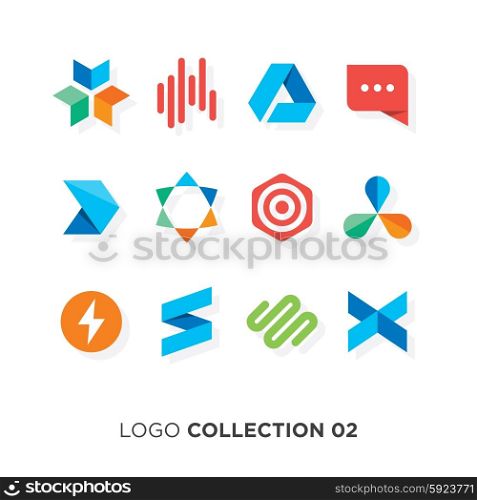 Logo collection 02. Vector graphic design elements for company logo.
