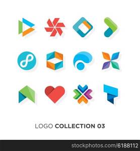 Logo collection 03. Vector graphic design elements for company logo.