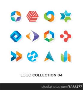 Logo collection 04. Vector graphic design elements for company logo.