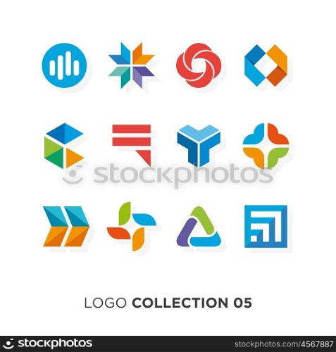 Logo collection 05. Vector graphic design elements for company logo.