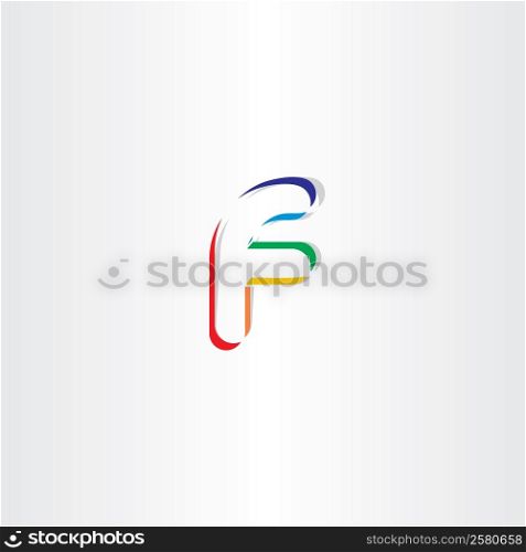 logo colorful letter f vector icon element design