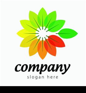 logo colorful plants