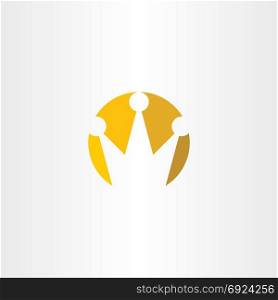 logo crown yellow vector sign