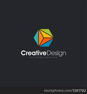 Logo Design Abstract Cube Triangle Logo abstract Logo Template Design Vector, Emblem, Design Concept, Creative Symbol design vector element for identity, logotype or icon